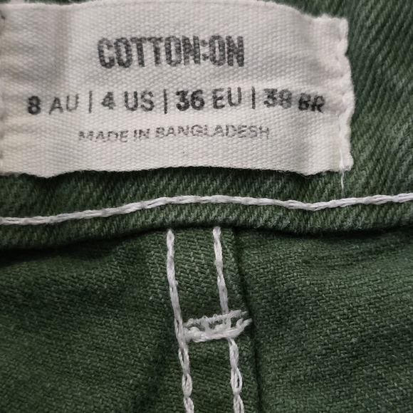 Cotton:On Green Womens Pants‎ White Topstitching 4 - Picture 12 of 12